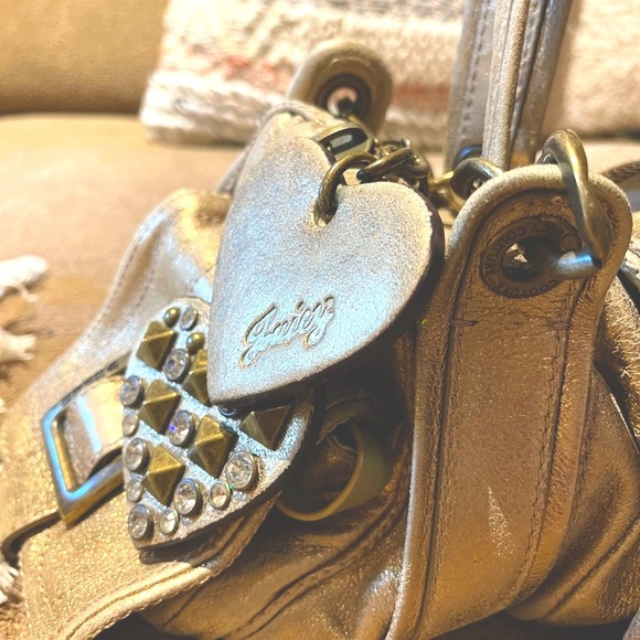 Juicy Couture.  Vintage, soft, metallic,  leather bag. - Picture 4 of 10